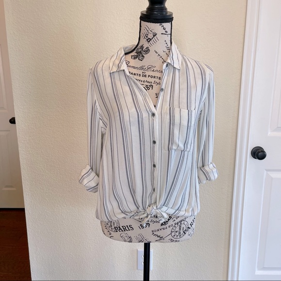 SUSINA Stripped Button Down Top - Women’s XS - Super Soft - Picture 2 of 9